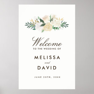 Romantic Woodland Wedding Welcome Sign (24x36)