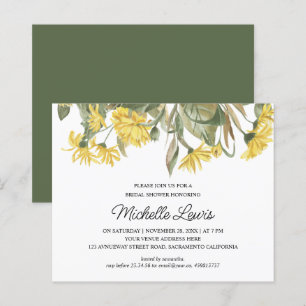 Romantic Yellow green floral Wedding Bridal SHOWER