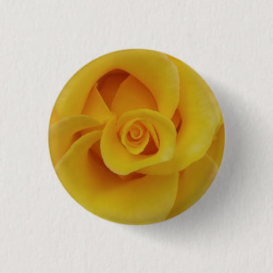 Romantic Yellow Rose Petals 3 Cm Round Badge