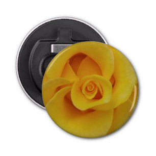 Romantic Yellow Rose Petals Bottle Opener