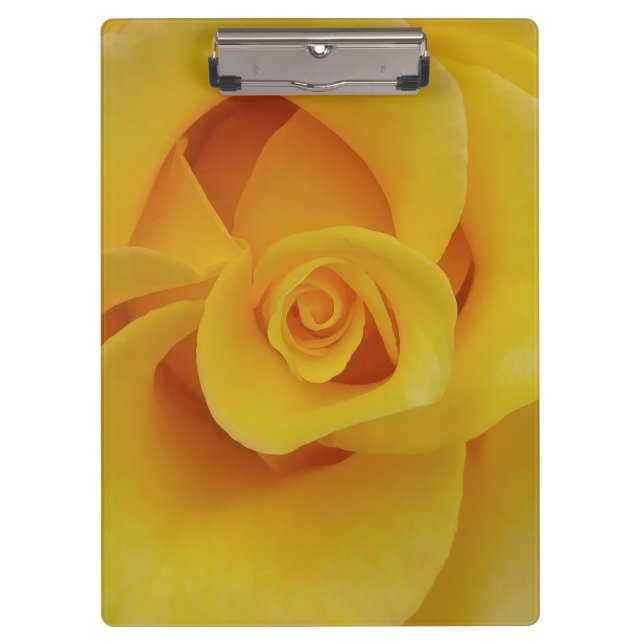 Romantic Yellow Rose Petals Clipboard (Front)