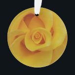 Romantic Yellow Rose Petals Ornament<br><div class="desc">Romantic yellow rose petals.</div>