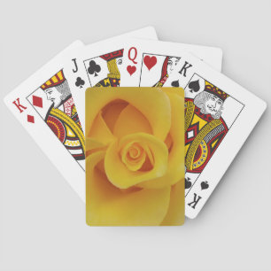 Romantic Yellow Rose Petals Playing Cards