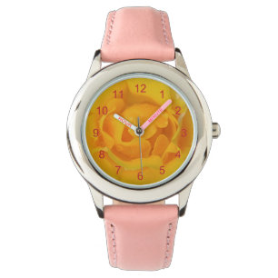 Romantic Yellow Rose Water Drops Watch