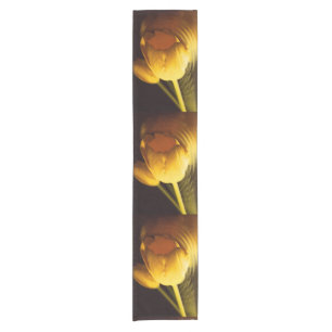 Romantic Yellow Tulip Short Table Runner