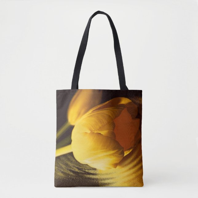 Romantic Yellow Tulip Tote Bag (Front)