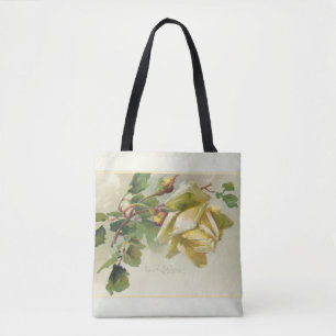 Romantic Yellow Vintage Roses Tote Bag
