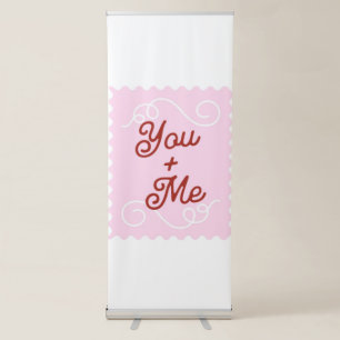 Romantic You and Me Banner - Pink Wedding Welcome