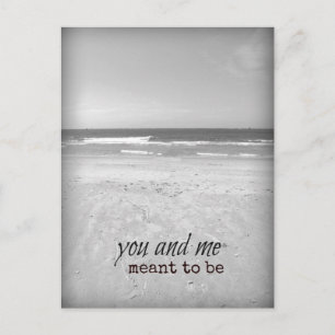 Romantic You and Me Beach Scene Postcard