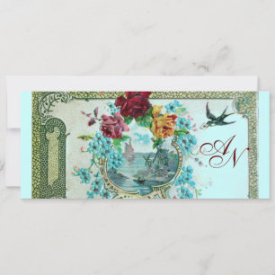 ROMANTİCA 3 MONOGRAM ,blue pink red Announcement