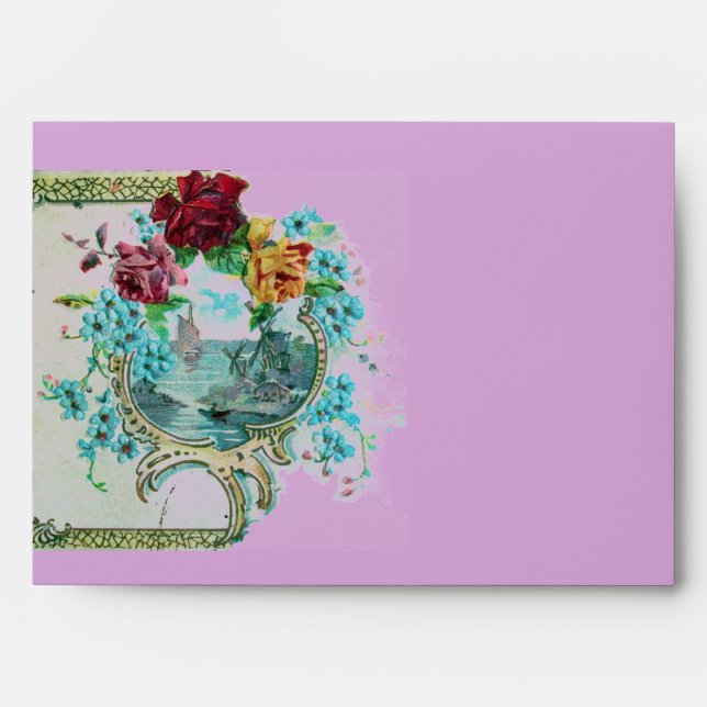 ROMANTICA 3 pink blue red violet Envelopes (Front)