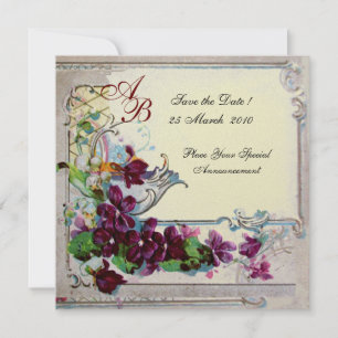 ROMANTICA 4 MONOGRAM 2,gold metallic paper Invitation