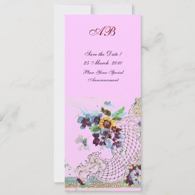 ROMANTİCA Blue Pink Lilac Floral Wedding Programme (Front)