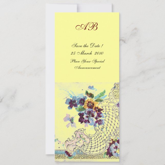 ROMANTİCA Blue Yellow Floral Wedding Programme (Front)