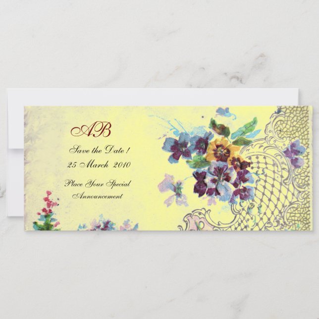 ROMANTİCA Blue Yellow Floral Wedding Programme (Front)