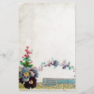 ROMANTİCA Elegant Wedding Floral,Pansies White Stationery