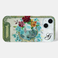 ROMANTICA FLORAL MONOGRAM ROSES AND FLYING BIRD
