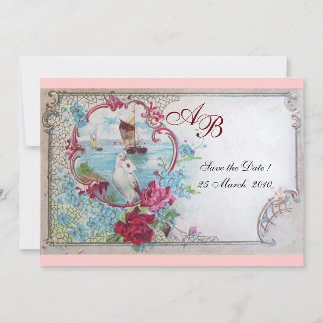 ROMANTICA  MONOGRAM INVITATION (Front)
