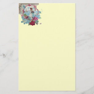 ROMANTİCA ,pink red blue cream Stationery