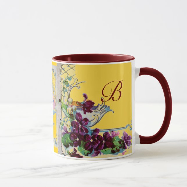 ROMANTICA Winter Landscape With Pansies Mug (Right)