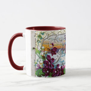 ROMANTICA Winter Landscape with Pansies Mug