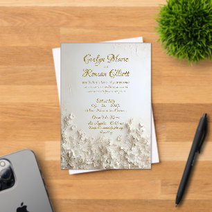 Romantically Elegant Frosted Acrylic Invitation