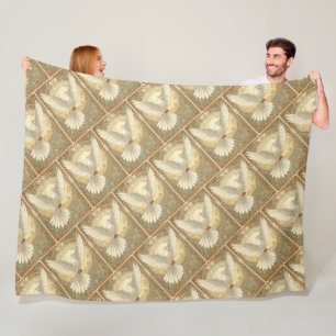 Romantically Nostalgic Peace Dove Fleece Blanket