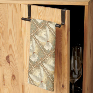 Romantically Nostalgic Peace Dove Tea Towel