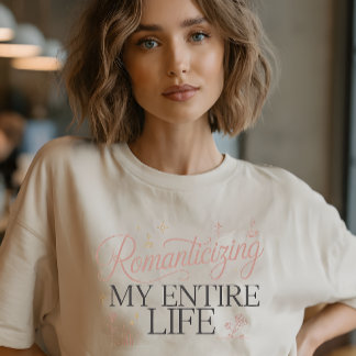 Romanticising My Entire Life Trendy Feminine Graph Tri-Blend Shirt