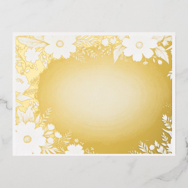 RomanticTheme Foil Holiday Postcard (Front)