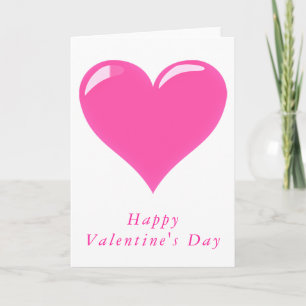 RomanticValentine's Day Card Pink Heart - Love