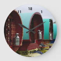 Romany Gypsy bowtop wagons Large Clock
