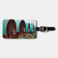 Romany gypsy caravans luggage tag