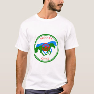 Romany Gypsy flag and horses T-Shirt