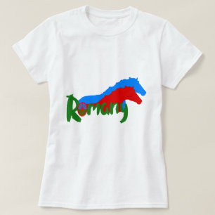 Romany Gypsy flag text and horse T-Shirt