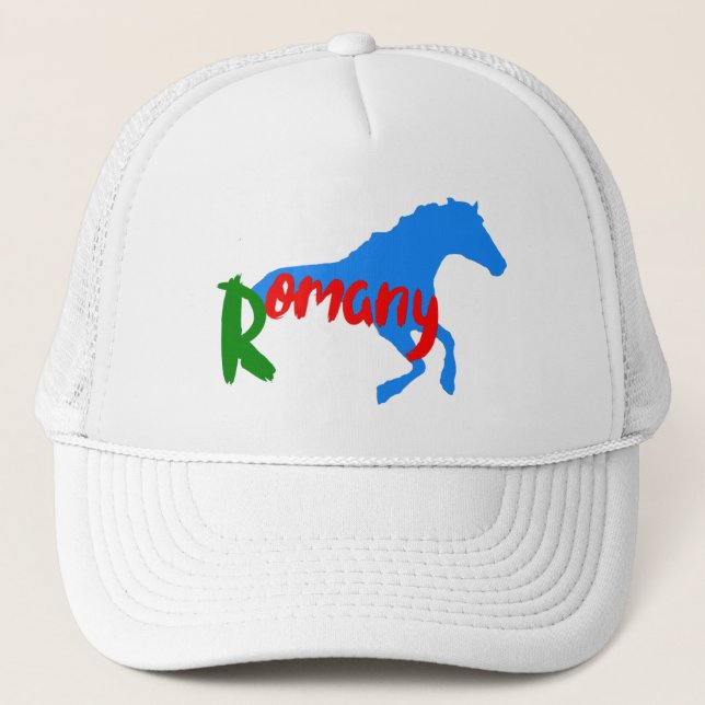 Romany Gypsy Horse Trucker Hat (Front)