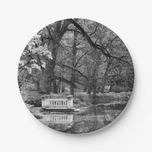 Romatic lake paper plate