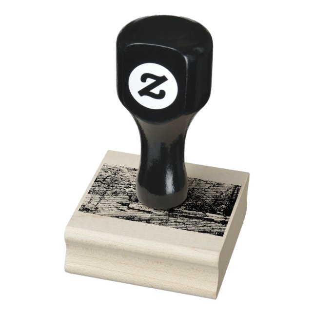 Romatic lake rubber stamp (Stamp)