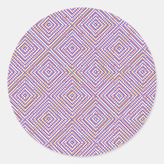 rombos yellow, rombos red, rombos blue classic round sticker