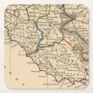Rome 3 square paper coaster