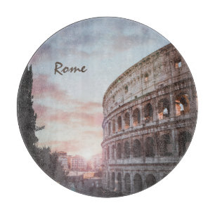 Rome Ancient Architecture sunset cityscape Cutting Board