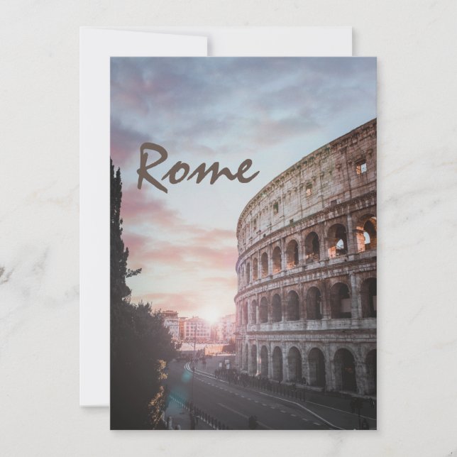 Rome Ancient Architecture sunset cityscape Invitation (Front)