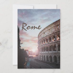Rome Ancient Architecture sunset cityscape Invitation