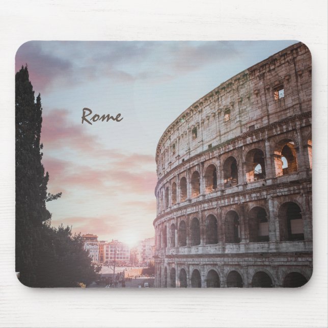 Rome Ancient Architecture sunset cityscape Mouse Mat (Front)