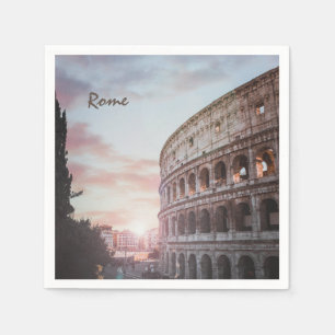 Rome Ancient Architecture sunset cityscape Napkin