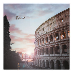 Rome Ancient Architecture sunset cityscape Photo Print