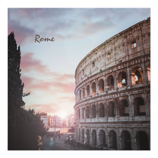 Rome Ancient Architecture sunset cityscape Photo Print (Front)