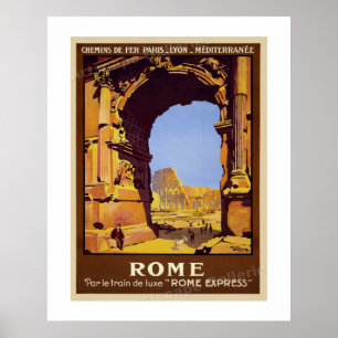 Rome, Arch of Titus V intage Italian Travel Poster