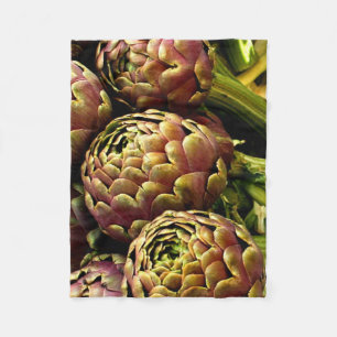 Rome Artichokes Fleece Blanket