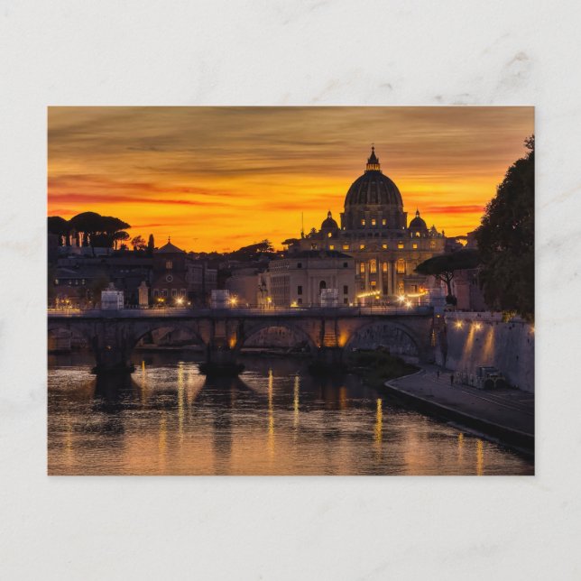 Rome at Sunset Postcard (Front)